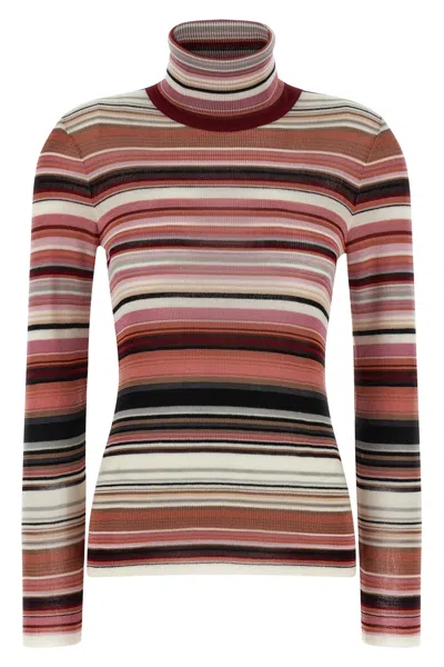 MISSONI STRIPED TURTLENECK SWEATER