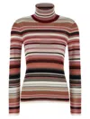Missoni Striped Turtleneck Sweater Sweaters And Cardigans Pink In Red