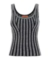 Missoni Sequin-embellished Ribbed-knit Tank In Black