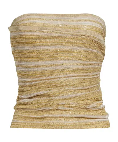 Missoni Striped Vest In Gold