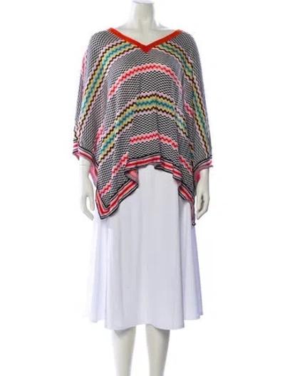 Pre-owned Missoni Striped V-neck Blouse In Multi