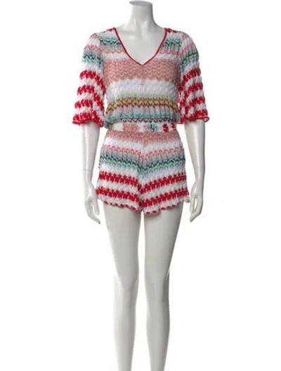 Pre-owned Missoni Striped V-neck Romper