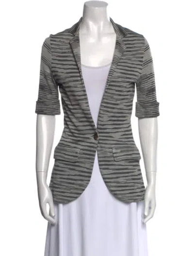 Pre-owned Missoni Striped V-neck Sweater In Black