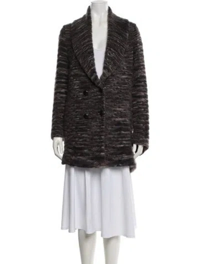 Pre-owned Missoni Striped V-neck Sweater In Gray