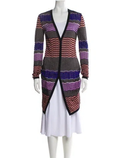 Pre-owned Missoni Striped V-neck Sweater In Multi