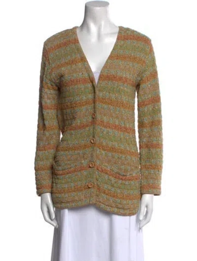 Pre-owned Missoni Striped V-neck Sweater In Multi