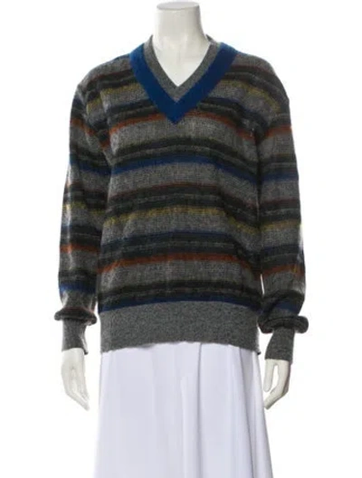Pre-owned Missoni Striped V-neck Sweater In Multi