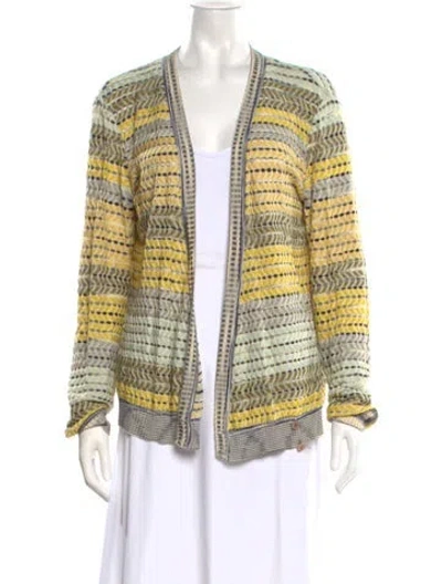 Pre-owned Missoni Striped V-neck Sweater In Multi