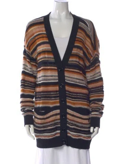 Pre-owned Missoni Striped V-neck Sweater In Multi