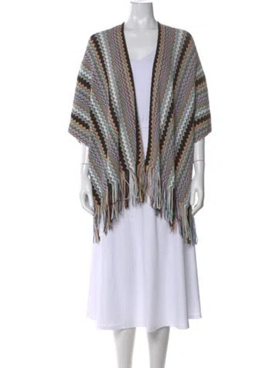 Pre-owned Missoni Striped V-neck Sweater In Multi
