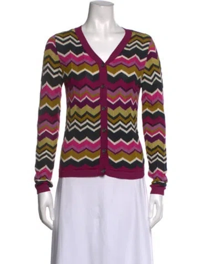 Pre-owned Missoni Striped V-neck Sweater In Multicolor