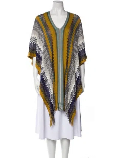 Pre-owned Missoni Striped V-neck Sweater In Neutral