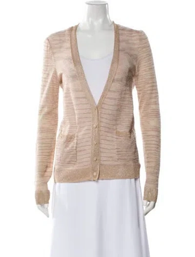 Pre-owned Missoni Striped V-neck Sweater In Neutral