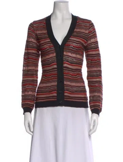 Pre-owned Missoni Striped V-neck Sweater In Neutral
