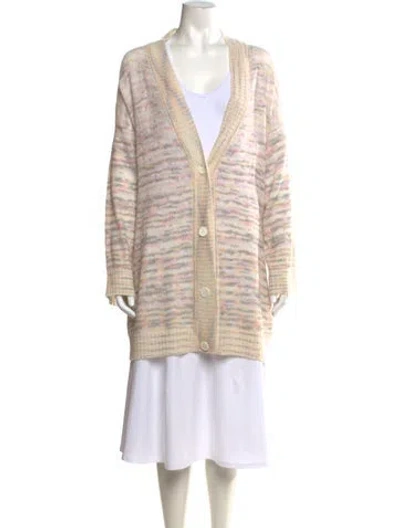 Pre-owned Missoni Striped V-neck Sweater In Neutrals