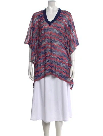 Pre-owned Missoni Striped V-neck Tunic In Multi