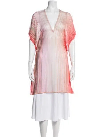 Pre-owned Missoni Striped V-neck Tunic In Multi
