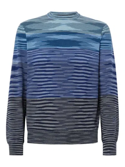 MISSONI STRIPED WAVE-PATTERN SWEATER