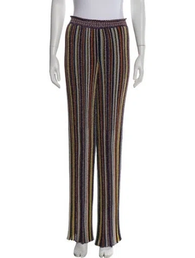 Pre-owned Missoni Striped Wide Leg Pants
