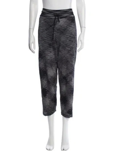 Pre-owned Missoni Striped Wide Leg Pants In Black