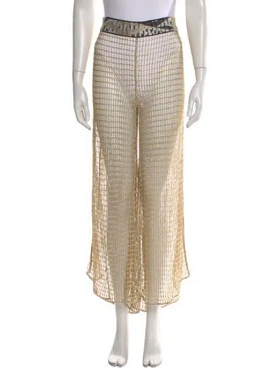 Pre-owned Missoni Striped Wide Leg Pants In Neutral