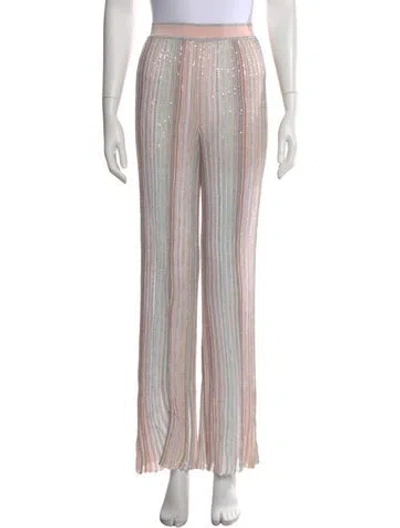 Pre-owned Missoni Striped Wide Leg Pants W/ Tags In Neutral