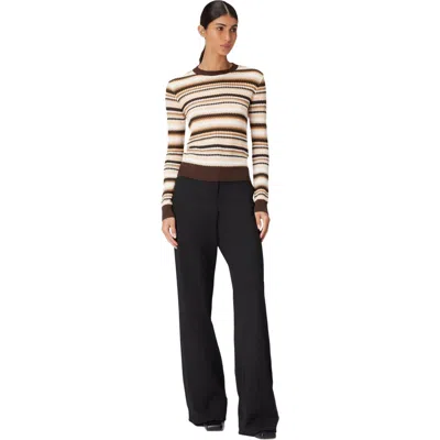 Missoni Striped Wool And Viscose Crewneck Pullover In Multicoloured