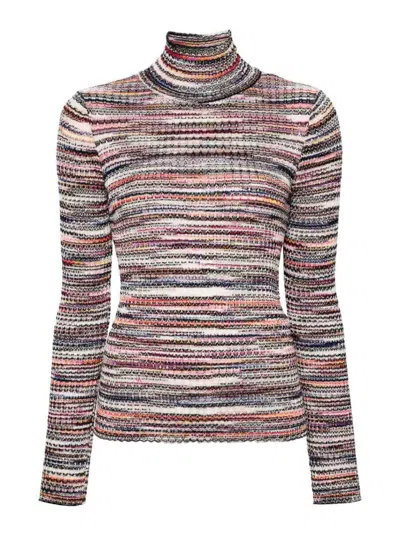 Missoni Rollkragenpullover Aus Rippstrick In Space-dye-optik In Multi