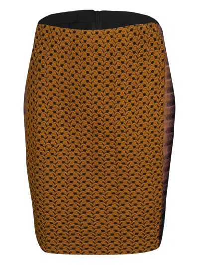 Pre-owned Missoni Structured Patterned Pencil Skirt