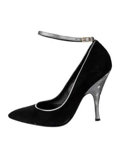 Pre-owned Missoni Suede Colorblock Pattern Pumps In Black