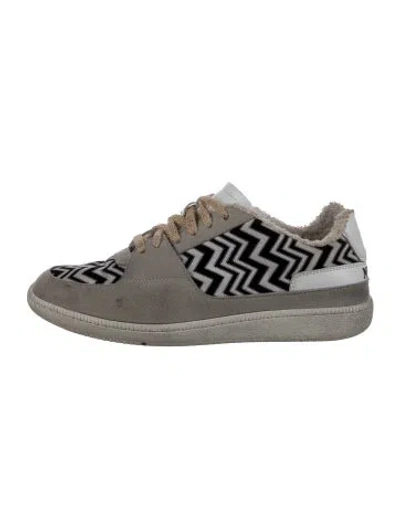 Pre-owned Missoni Suede Patterned Sneakers In Multicolor