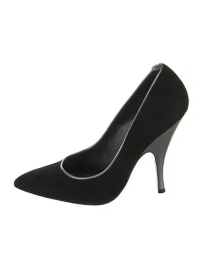 Pre-owned Missoni Suede Printed Pumps In Black