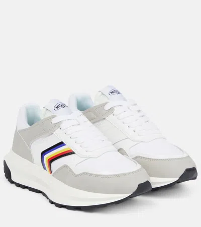Missoni Suede-trimmed Sneakers In White