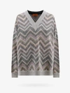 Missoni Women Oversized Sweater With Zig Zag Pattern In Blue