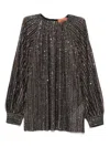 Missoni Striped Sequined Blouse In Metallic
