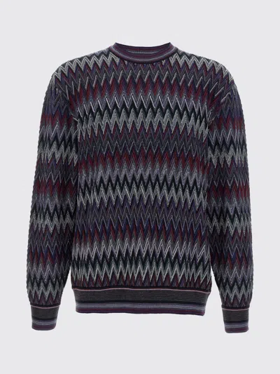 Missoni Zigzag Pattern Sweater Sweaters And Cardigans Blue In Multi