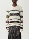 Missoni Stripes Intarsia Sweater Sweaters And Cardigans White In Gray