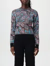 Missoni Crewneck Pullover In Wool And Viscose With Venezia Motif In Schwarz