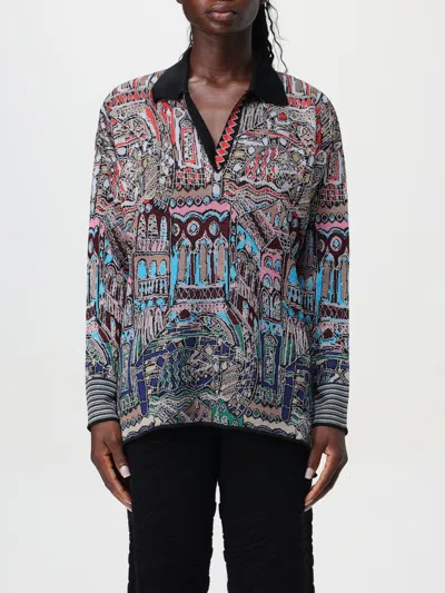 MISSONI POLO SHIRT MISSONI WOMAN COLOR MULTICOLOR,F86880005