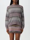 Missoni Stripe Pattern Embellished Sweater In Violet