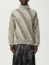Missoni Oversized High-neck Sweater With Flame Pattern In Multi
