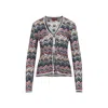 Missoni Womens Multicolor Tones Chevron V-neck Knit Cardigan In Multi