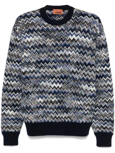 Missoni Sweater With Zigzag Pattern In Multicolour