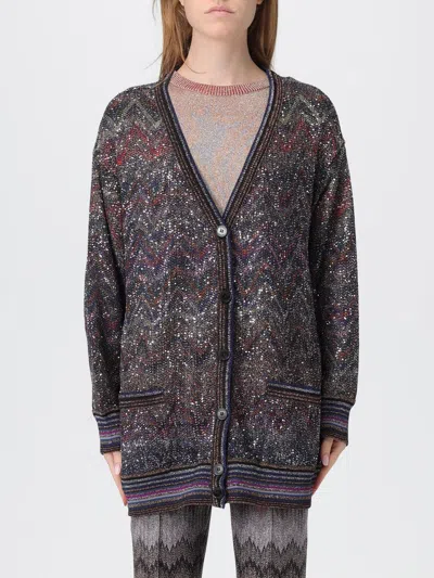 Missoni Oversized V-neck Cardigan With Zigzag Pattern In Multi