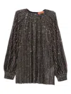 Missoni Striped Sequined Blouse In Metallic