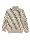 Missoni High-neck Flame-pattern Sweater In Yellow