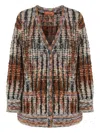 Missoni Cardigan With Check Pattern In Multi
