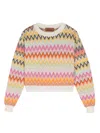 Missoni Wool Sweater With Multicoloured Zigzag Pattern In Multicolour