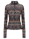 Missoni Crochet-knit Turtleneck Sweater In Multicolour