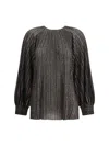 Missoni Striped Sequined Blouse In Black